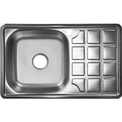 cumpără Chiuvetă bucătărie Rubano 27416 incastrabila 780x480x180mm (stinga), inox, periat-0,8mm în Chișinău 