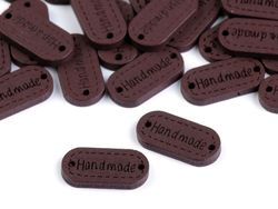 Etichetă din lemn Handmade / nuc