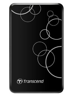 1.0TB (USB3.1) 2.5" Transcend "StoreJet 25A3", Black, Anti-Shock, One Touch Backup