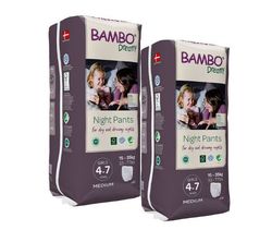 1 Set 2 pachete Scutece-chiloțel pentru fetiță Bambo Dreamy Night  4-7 ani, 15-35 kg, 10 buc