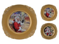 Farfurie decorativa 33сm "Craciun Fericit!", auriu