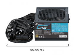 Power Supply ATX 750W Seasonic G12 GC-750, 80+ Gold, 120mm fan, Flat black cables, S2FC