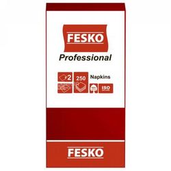 Салфетки сервировочные Fesko Professional, 2 слоя, 250 листов (красная).