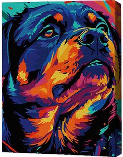 cumpără Tablou pe numere BrushMe RMGB010FC 30x40сm (pânză neagră/fără cutie) Prieten loial în Chișinău 