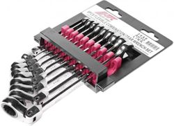 cumpără Cheie fixă JTC JTC-3448 ключи комбинированные с трещоткой шарнирных 8-17 мм, 9 предметов în Chișinău 