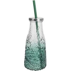 cumpără Veselă pentru băuturi Excellent Houseware 38918 Бутылка для напитков с трубочкой пальма 0.4l, 18cm în Chișinău 