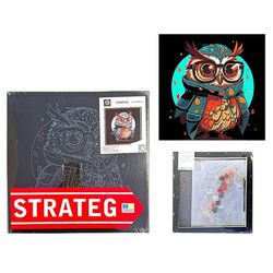 cumpără Tablou pe numere Strateg 57199 fundal negru 30x30cm Bufnița în Chișinău 