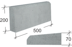Бордюр 500x200x70 rosu