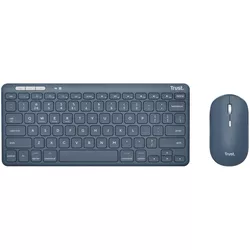 купить Клавиатура + Мышь Trust Lyra Multi-Device Compact Wireless Blue, US, set в Кишинёве 
