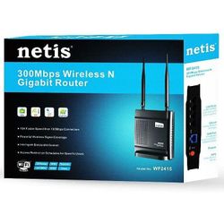 Wi-Fi N Netis Router, "WF2415", 300Mbps, Gbit Ports, 2x5dBi Fixed Antennas