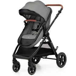 cumpără Сărucior pentru copii KinderKraft Esme 2in1 Moonlight Grey (KSESME00GRY2000) în Chișinău 