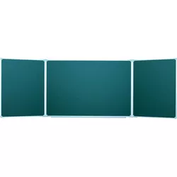cumpără Tablă de birou Tisam Доска аудиторная 3-х створчатая 3000х1000мм, Зеленая мел (33777) în Chișinău 
