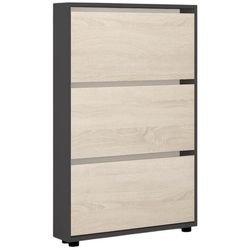 купить Полка для обуви Mobildor-Lux Leo Slim 100x16x125H cm Anthracite/Sonoma в Кишинёве 