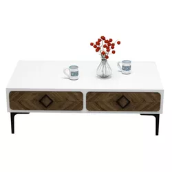 cumpără Măsuţă cafea Trendy Samba, Alb 105x34x60cm în Chișinău 