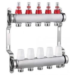 купить Комплект распределителей Hydro S Colector complet din Inox, 3 căi, cu debitmetru, 1"x3/4"x16 (0711335) в Кишинёве 