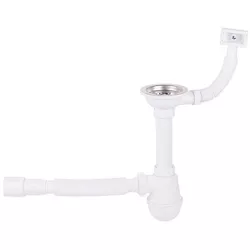 cumpără Sifon pentru chiuvetă bucătărie Uniplast B3-MF45 tip butelie D.3.1/2"x40 cu 1 racord, furtun gofrat 40/50 METLINE în Chișinău 
