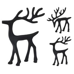 купить Декор Promstore 16302 Statueta Cerb 13x17cm, negru, metal в Кишинёве 