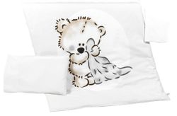 купить Детское постельное белье PernaMea Set lenjerie 3 piese Teddy Love Grey (PM.100468/8) в Кишинёве 