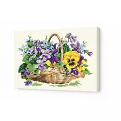 купить Картина по номерам Art Gallery CX3784 20x30cm Cos cu flori de camp в Кишинёве 