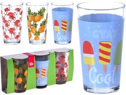 Set pahare 3buc, 225ml, 11cm cu diverse desene