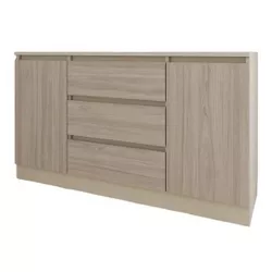 cumpără Comodă Smartex (16203) Т4 120cm Ivory+Stejar Deschis în Chișinău 