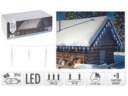 Огни новогодние "Сосульки" 72LED 6.9m, белые, 8режимов