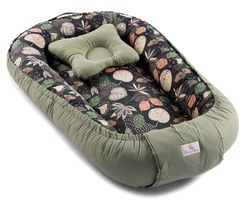 cumpără Cocon pentru bebelusi PernaMea Babynest Green Leaves (PM.100927/27) în Chișinău 