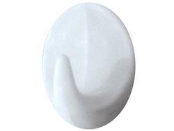 Крючки самоклеюшиеся 9шт овал 2X2.5cm, белые, пластик