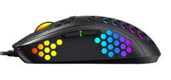 Gaming Mouse Gamemax MG8, Optical, 800-6400 dpi, 6 buttons, Ergonomic, RGB, Black, USB