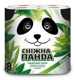 Туалетная бумага PANDA Classic 2 слоя 20.8м*8