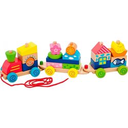 купить Игрушка Viga 50089 Pull Along Stacking Train в Кишинёве 