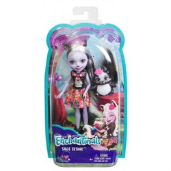 Enchantimals Doll with Pet - Sedge Skunksey, 15 cm, cod DYC75