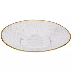 cumpără Farfurie Promstore 52430 Farfurie de desert 21cm Golden Rim, sticla în Chișinău 