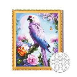 cumpără Tablou pe numere Art Gallery GB87169 Mozaic cu diamante 30x40cm Papagal colorat în Chișinău 