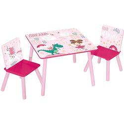 cumpără Set de mobilier pentru copii U-Grow UMBS02-PNK Set 2 scaune si birou „Crede în visele tale” în Chișinău 