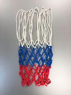 Сетка баскетбольная 16111004, Hand Made, 4 мм PA 0.55 м red/blue/white (3905)