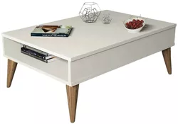 купить Журнальный столик Trendy The best, кремовый 90x34x60 см в Кишинёве 