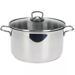 cumpără Cratiță Promstore 49598 cu capac sticla EH 6.3l, D24x14cm, inox în Chișinău 