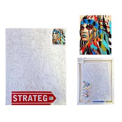 купить Картина по номерам Strateg 57280 Indian Women 40x50cm в Кишинёве 