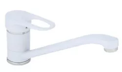 купить Смеситель кухонный Sandy 49189 Nobilis cu pipa Clasic, lunga, alb в Кишинёве 