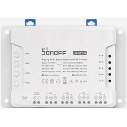 купить Выключатель электрический Sonoff Wi-Fi 4-Gang Smart Switch with RF Control 4CHPROR3 в Кишинёве 