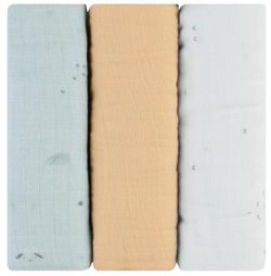 купить Аксессуар для пеленания Kikka Boo 31103010091 Pelinci de muselina Sleepy Sheep, 75x75cm, 3buc в Кишинёве 