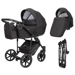 купить Детская коляска Angelina Carucior 2in1 Velio Black VE-11 в Кишинёве 