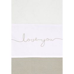 купить Детское постельное белье Jollein 008-524-65359 Простыня для детской кроватки Love you Nougat, 120x150 см в Кишинёве 