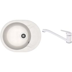 купить Мойка кухонная со смесителем Dr.Gans Berta 580 + SanDonna F 1066 alb в Кишинёве 