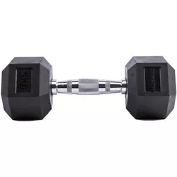 купить Гантель LivePro 49880 Gantera Hex Rubber Dumbbell 2x20kg, LP8005/20/BK в Кишинёве 