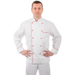 Куртка для повара мужская с красной или синей окантовкой