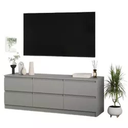 купить Тумба напольная для TV MebelStar NEO 6S 180x43x53 Grey (MBS-1295) в Кишинёве 