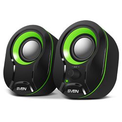 Speakers SVEN "290" Black/Green, 5w, USB power / DC 5V