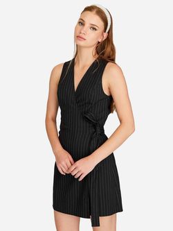 Платье Stradivarius Черный в полоску 6354/491/001